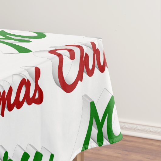 Nappe Joyeux Noël rouge et vert script (In Situ)