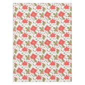 Nappe Joyeux Noël rouge poinsettia vert eul (Devant)