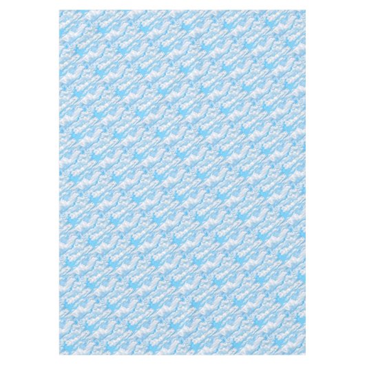 Nappe Joyeux nuages ensoleillés Arrière - plan bleu (Devant)