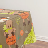 Nappe Joyeux Oie De Noël Et Snowman (In Situ)