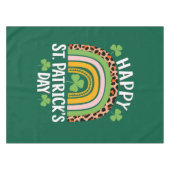 Nappe Joyeux Saint Patrick's Day Shamrock arc-en-ciel (Devant (Horizontal))