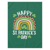 Nappe Joyeux Saint Patrick's Day Shamrock arc-en-ciel (Devant)