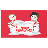 Nappe Joyeux Snowmen de Noël (Devant (Horizontal))