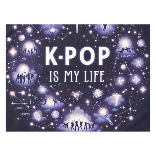 Nappe K-pop est ma vie flottant parmi les étoiles (Devant (Horizontal))