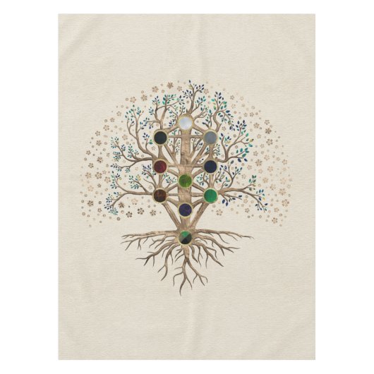 Nappe Kabbalah L'arbre de vie sur toile (Devant)