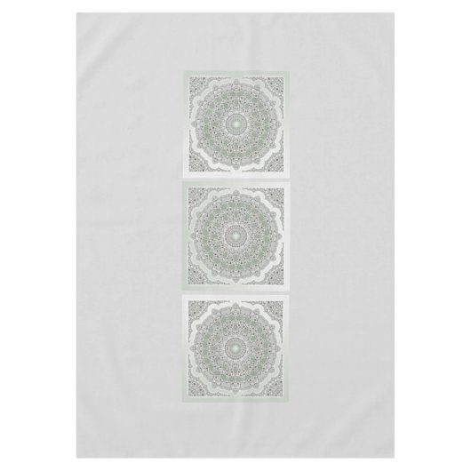 Nappe Kaleidoscope Fractal Mandala - vert gris (Devant)