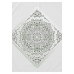 Nappe Kaleidoscope Fractal Mandala - vert gris