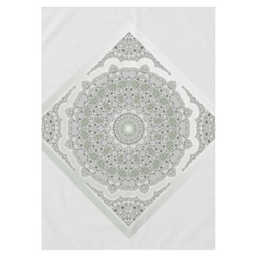 Nappe Kaleidoscope Fractal Mandala - vert gris (Devant)