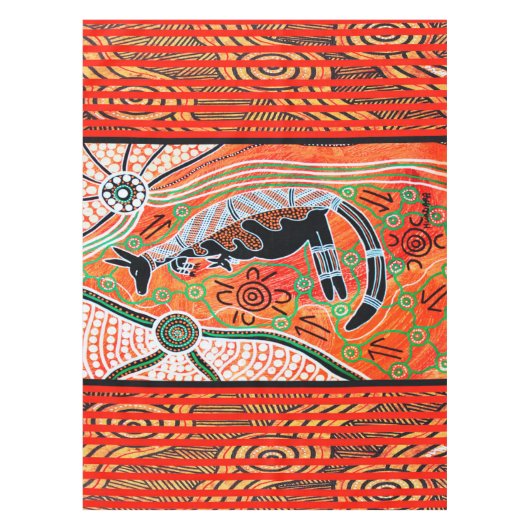 Nappe Kangaroo Dream Aboriginal Art Tablecloth (Devant)