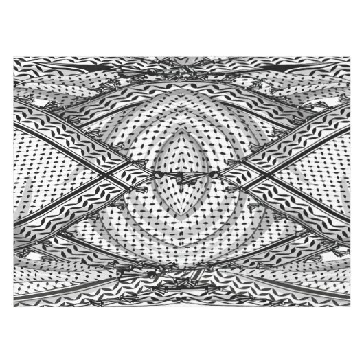 Nappe Keffiyeh Écharpe palestinienne tissu traditionnel (Devant (Horizontal))