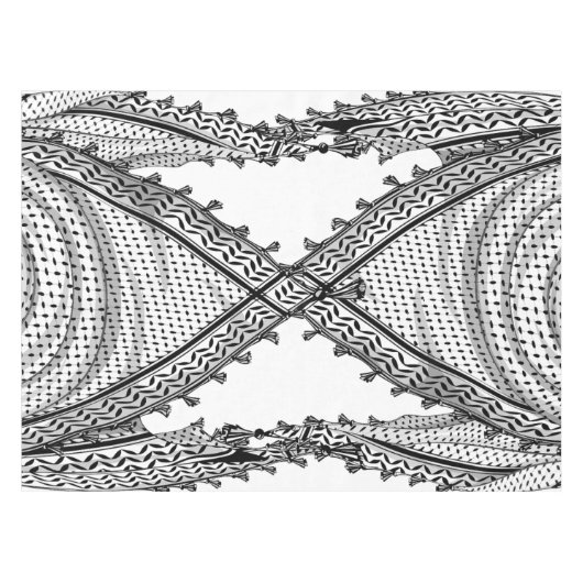 Nappe Keffiyeh Écharpe palestinienne tissu traditionnel (Devant (Horizontal))