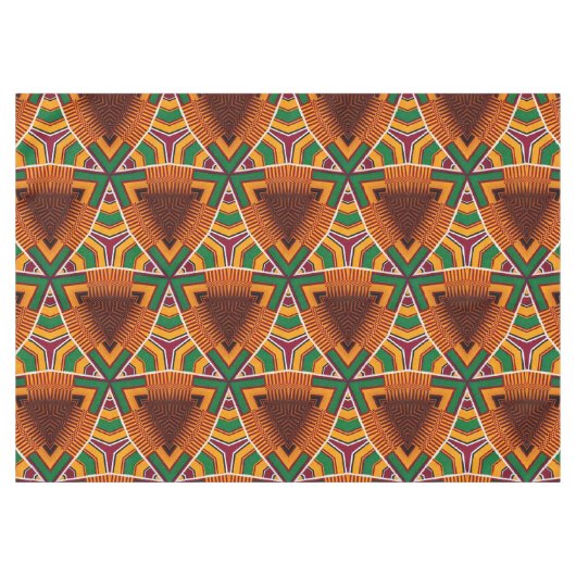 Nappe Kente Geometrics Kwanzaa Afrocentric Table Cloth (Devant (Horizontal))