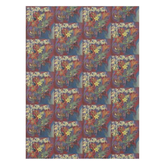 Nappe Kirchner Expressionniste Lys Orange Vibrants Art (Devant)