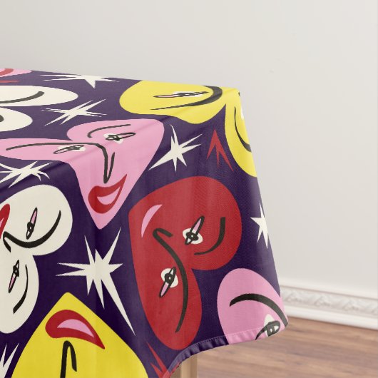 Nappe Kitschy Kitchen Retro 1950's Heart Motif (In Situ)
