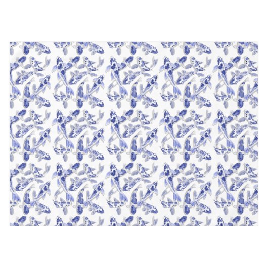 Nappe Koi bleu et blanc (Devant (Horizontal))