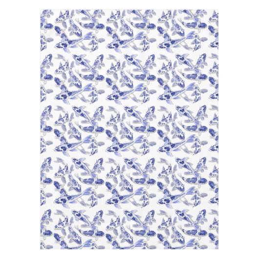 Nappe Koi bleu et blanc (Devant)