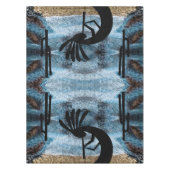 Nappe Kokopelli Sud-Ouest Désert Mosaïque bleue 52 x 70 (Devant)