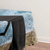 Nappe Kokopelli Sud-Ouest Désert Mosaïque bleue 52 x 70 (In Situ)