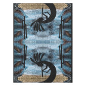 Nappe Kokopelli Sud-Ouest Désert Mosaïque bleue 52 x 70 (Devant)