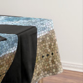 Nappe Kokopelli Sud-Ouest Désert Mosaïque bleue 52 x 70 (In Situ)
