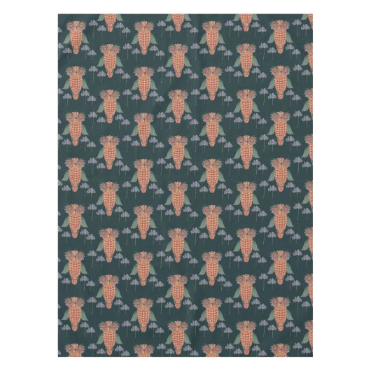 Nappe La chouette de sagesse et de fleurs (Devant)