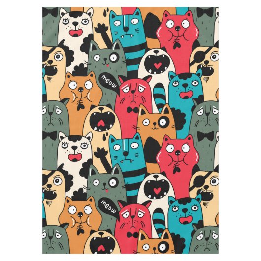 Nappe La foule des chats (Devant)