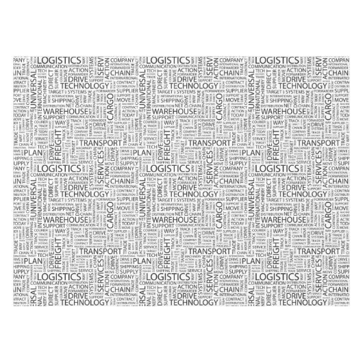 Nappe La LOGISTIQUE modèle avec des mots (Devant (Horizontal))