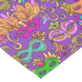 Nappe La mascarade de mardi gras masque le vert pourpre (Angle)