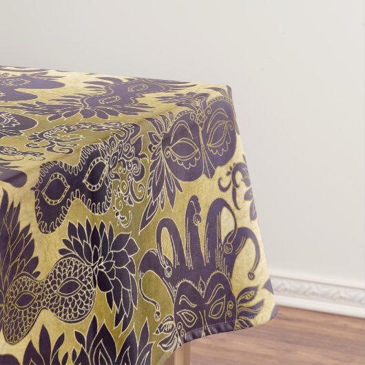 Nappe La mascarade pourpre de mardi gras masque l'or de (In Situ)