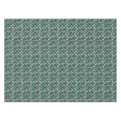 Nappe La moitié du siècle Teal moderne et motif de (Devant (Horizontal))