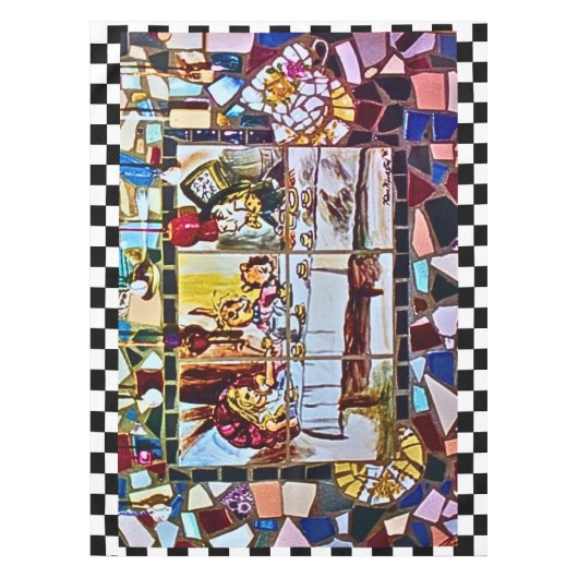 Nappe la mosaïque de la fête du thé fou (Devant)