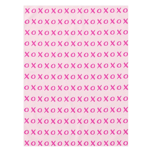 Nappe La Saint Valentin rose XOXO (Devant)
