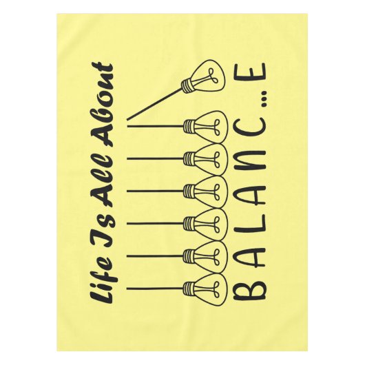 Nappe La vie, c'est l'équilibre de l'inspiration de moti (Devant)