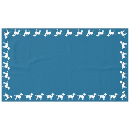 Nappe Labrador Chien Baby shower Blue Boy Lab (Devant (Horizontal))