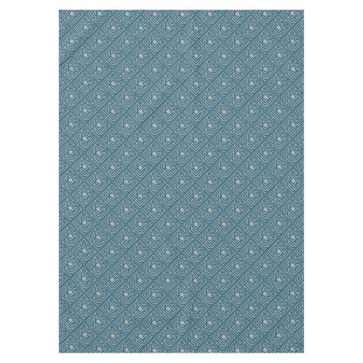 Nappe Labyrinthe bleu espiègle sur toute couleur (Devant)
