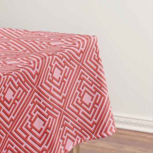 Nappe Labyrinthe rouge espiègle sur toute couleur (In Situ)