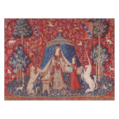 Nappe Lady and Unicorn Medieval Tapestry Desire (Devant (Horizontal))