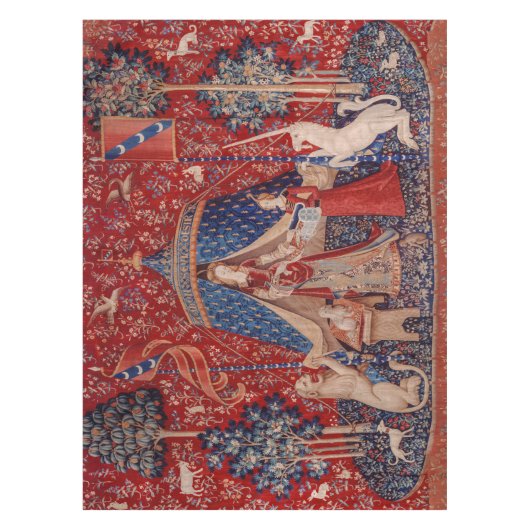 Nappe Lady and Unicorn Medieval Tapestry Desire (Devant)