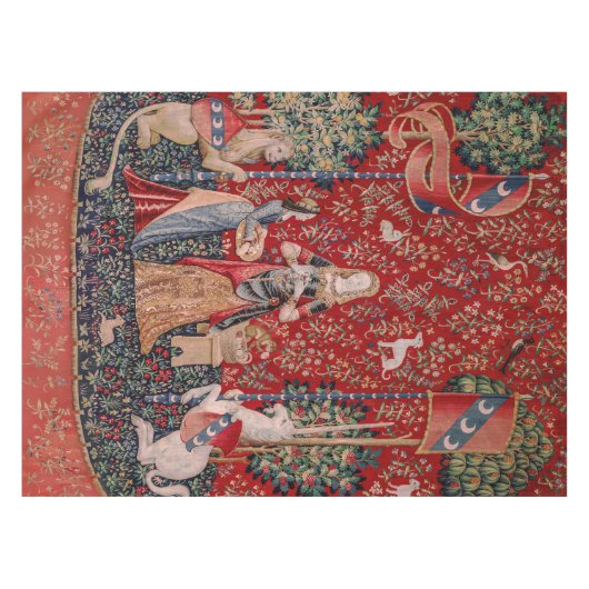 Nappe Lady and Unicorn Medieval Tapestry Smell (Devant (Horizontal))