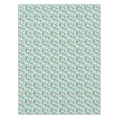 Nappe Lamas mignons sur le motif turquoise (Devant)