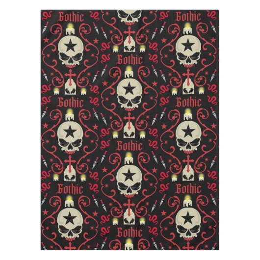 Nappe Lampe Gothique Et Accessoires (Devant)