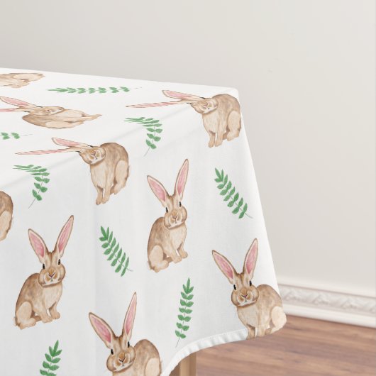 Nappe Lapin à l'aquarelle avec motif de Pâques à feuilla (In Situ)