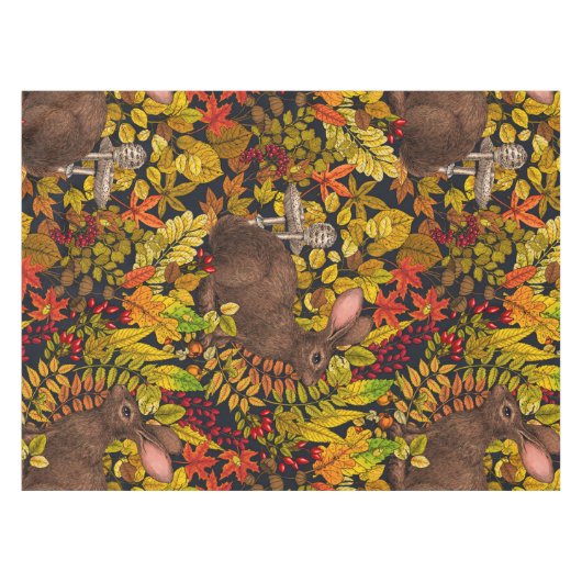 Nappe Lapin d'automne en noir (Devant (Horizontal))