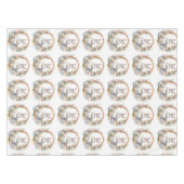 Nappe Lapin de Pâques dans une couronne de fleurs (Devant (Horizontal))