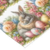 Nappe Lapin de Pâques Floral Printanier Vintage (Angle)