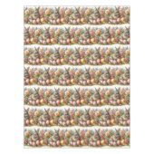 Nappe Lapin de Pâques Floral Printanier Vintage (Devant)