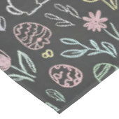 Nappe Lapin de Pâques gribouillé sur tableau noir (Angle)