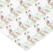 Nappe Lapin de Pâques Lapins Aquarelle Floral (Angle)