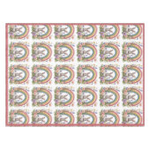 Nappe Lapin de Pâques printanier Art de l'arc-en-ciel Fl (Devant (Horizontal))