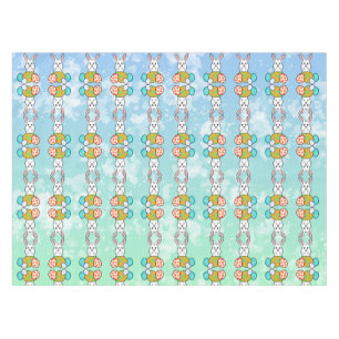 Nappe Lapin de Pâques sur les oeufs de Pâques